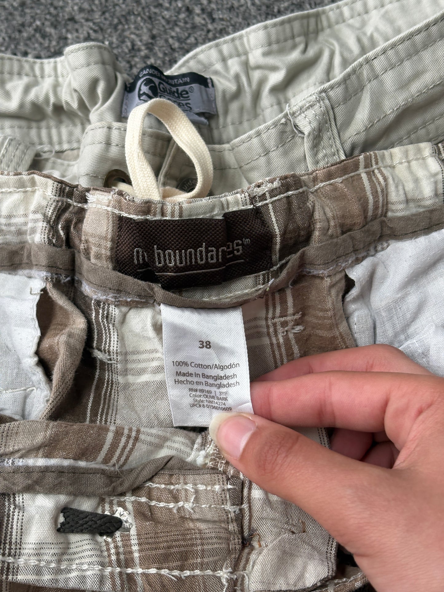 Plaid Cargo Shorts - W38