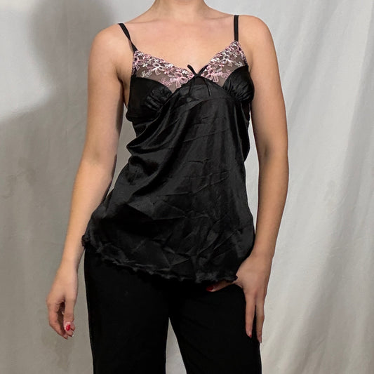 Vintage Y2K lace cami top - Medium