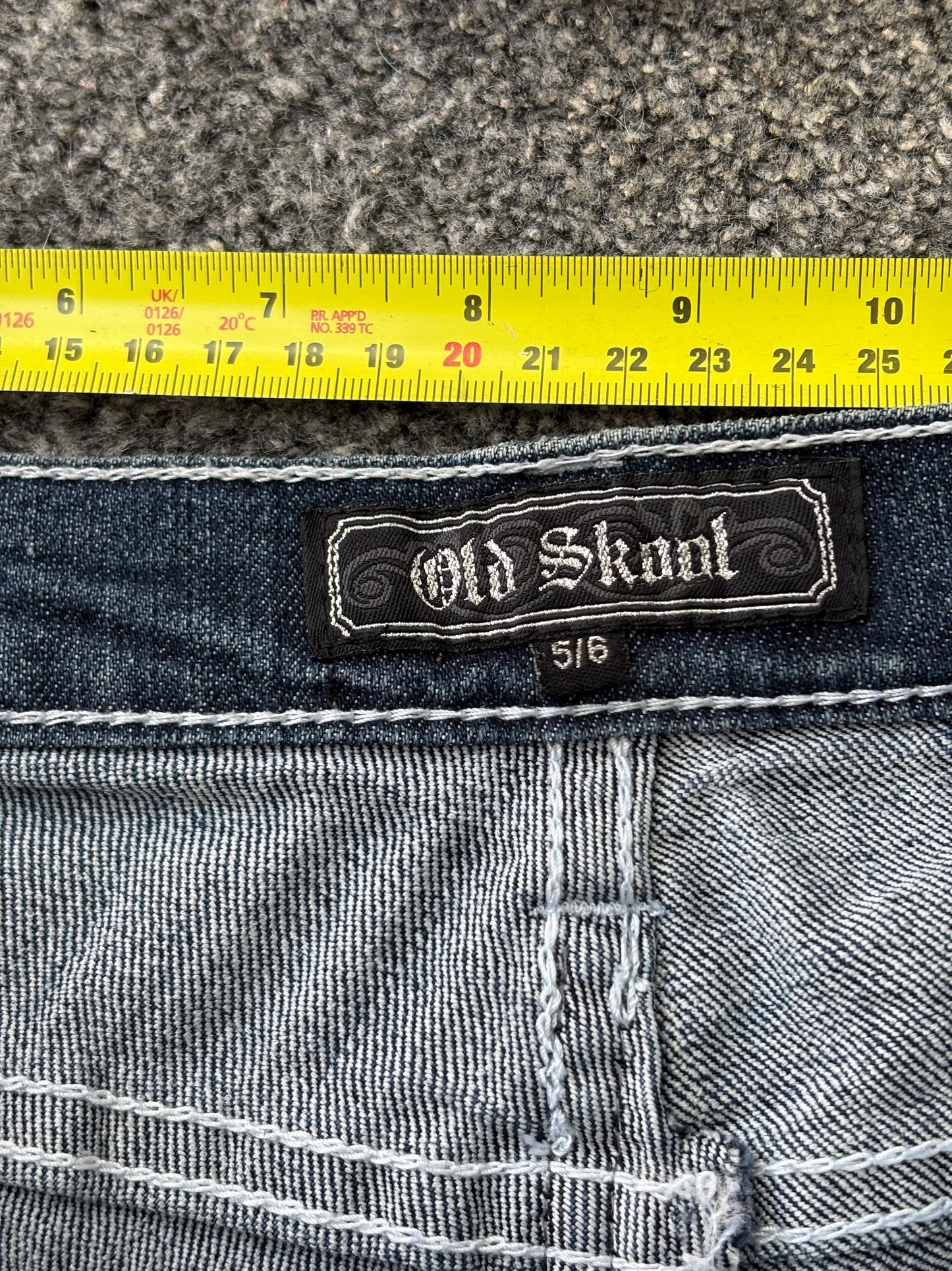 Embroidered Denim Mini Skirt - W32