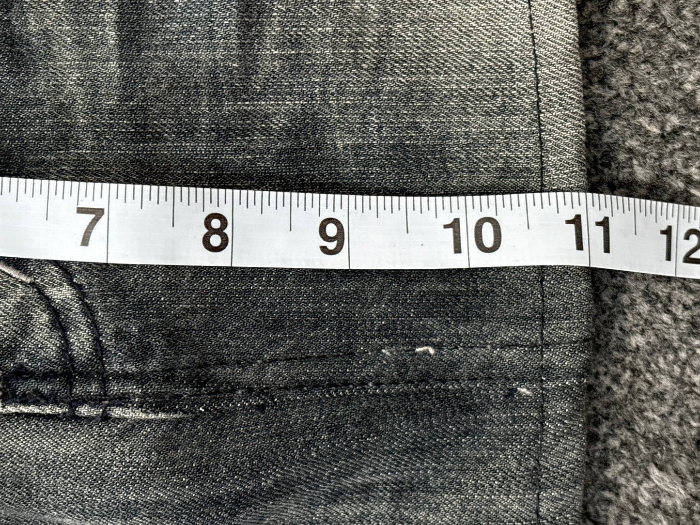 Low Waist Denim Micro Mini Skirt - W30