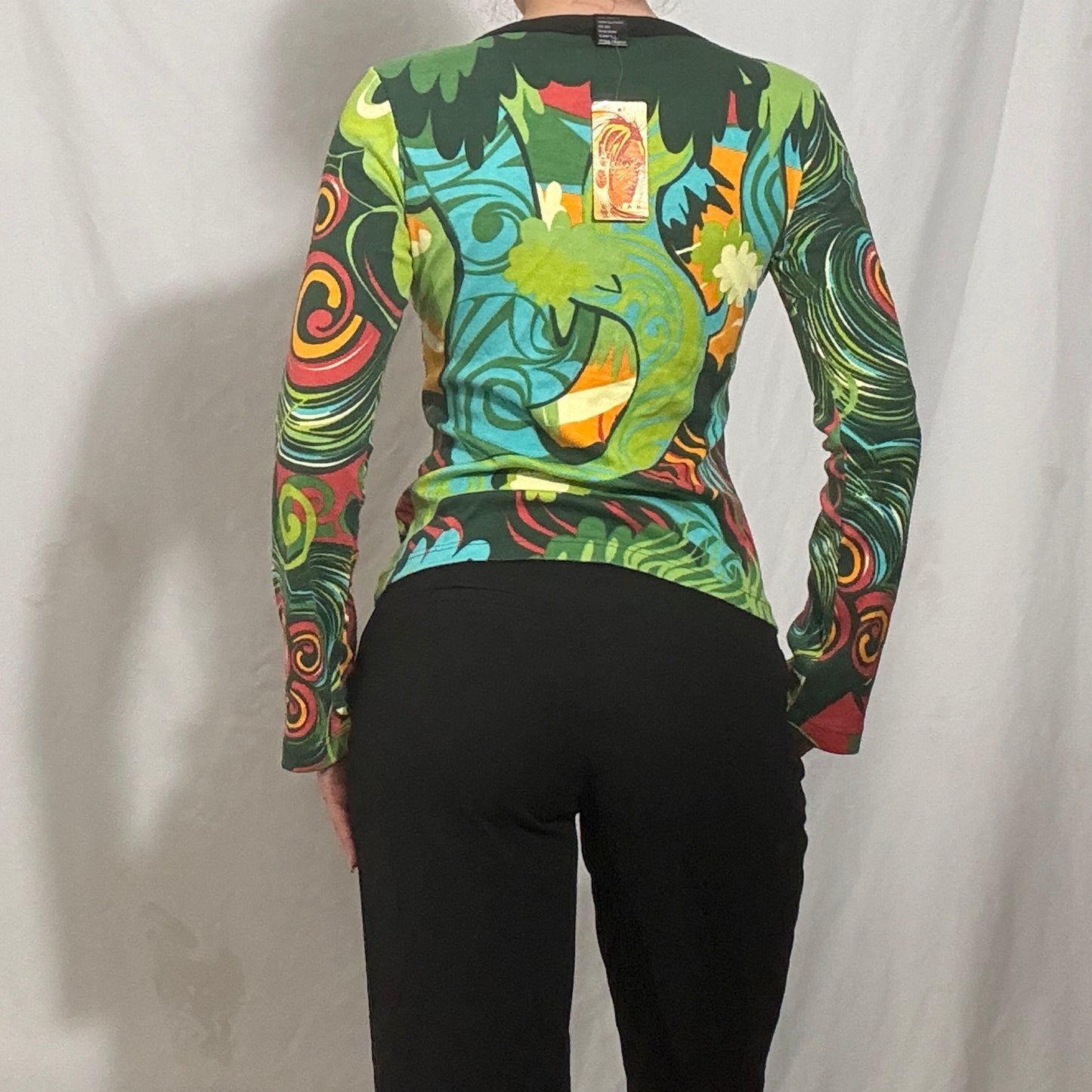 Vintage Y2K hayes deadstock long sleeve graphic top - Medium