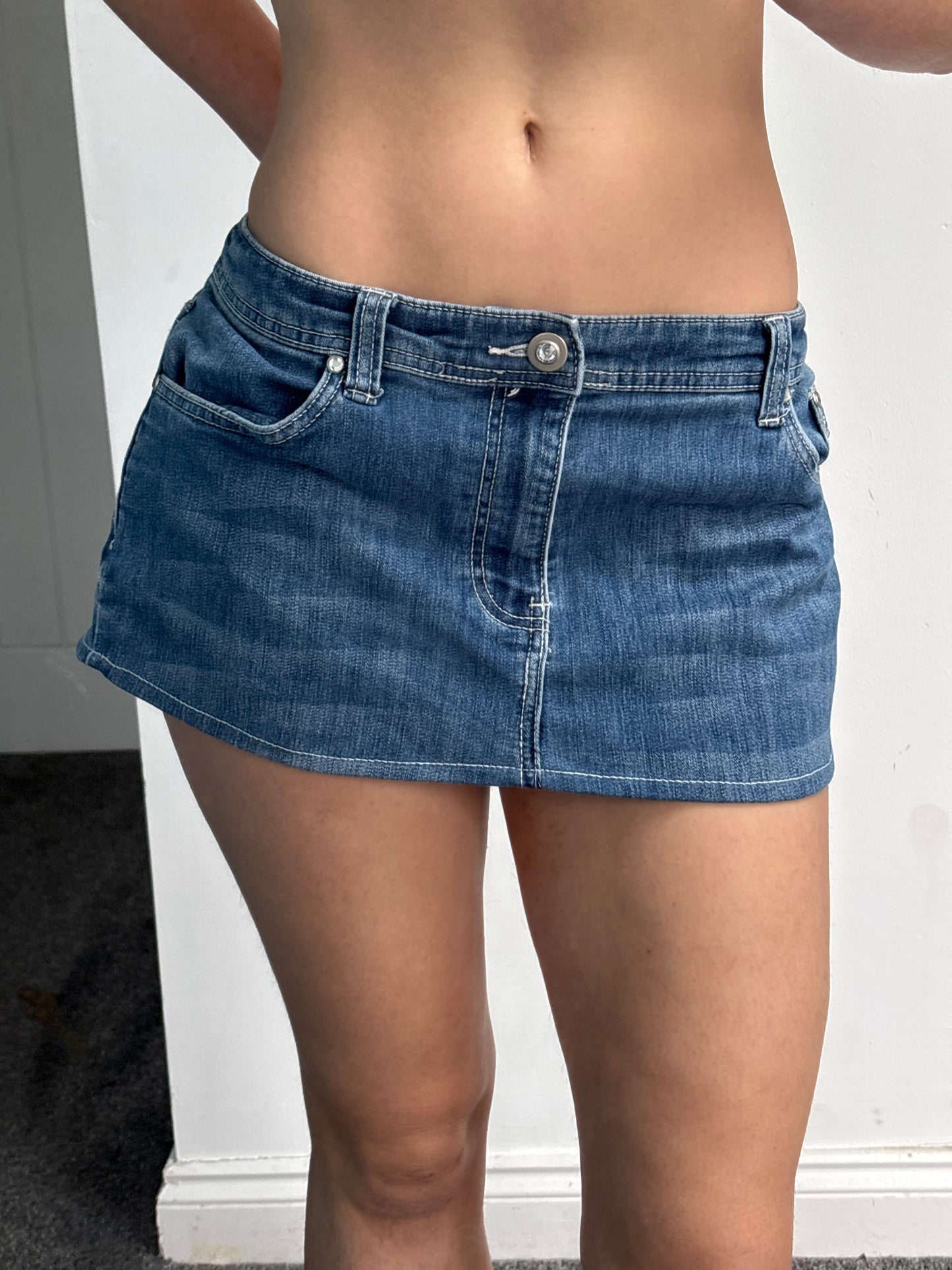 Low waist Denim Mini Skirt - W34