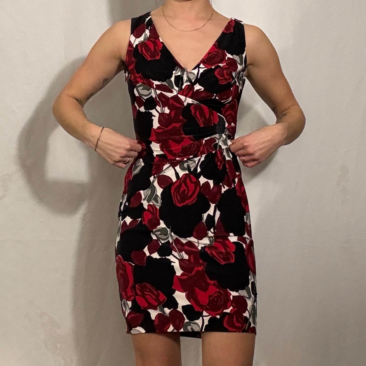 Vintage Y2K floral bodycon dress - Small