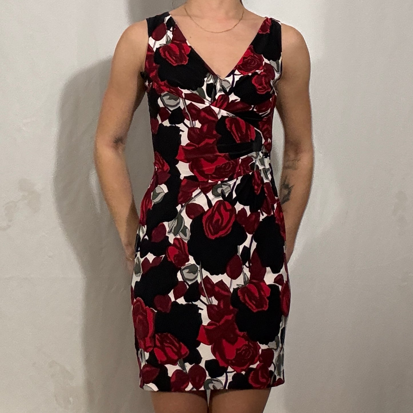 Vintage Y2K floral bodycon dress - Small