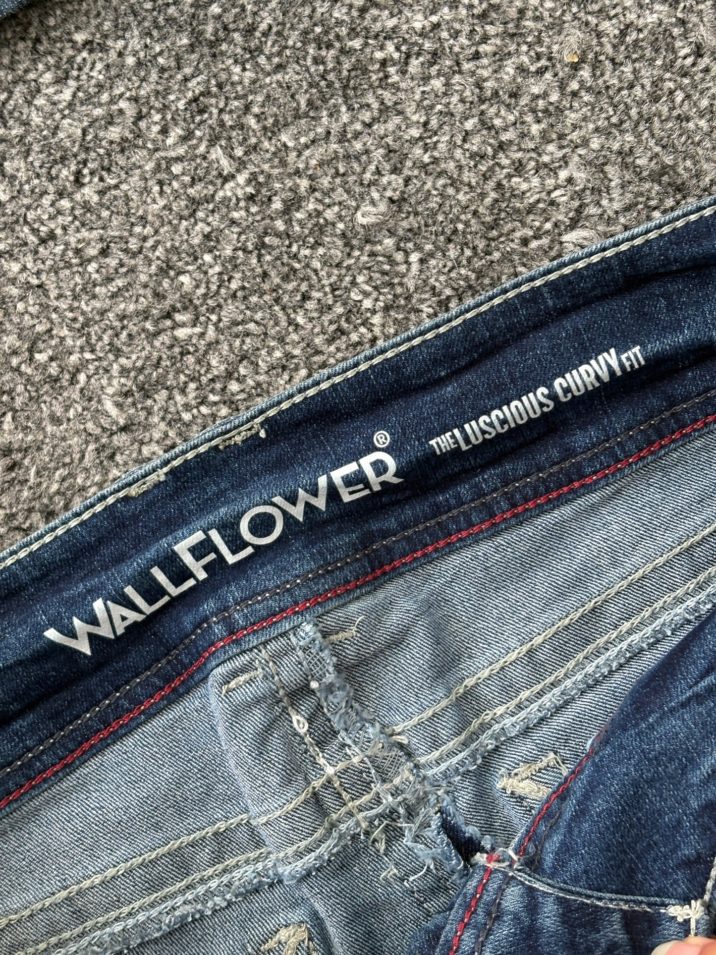 Low Waist Denim Mini Skirt - W32