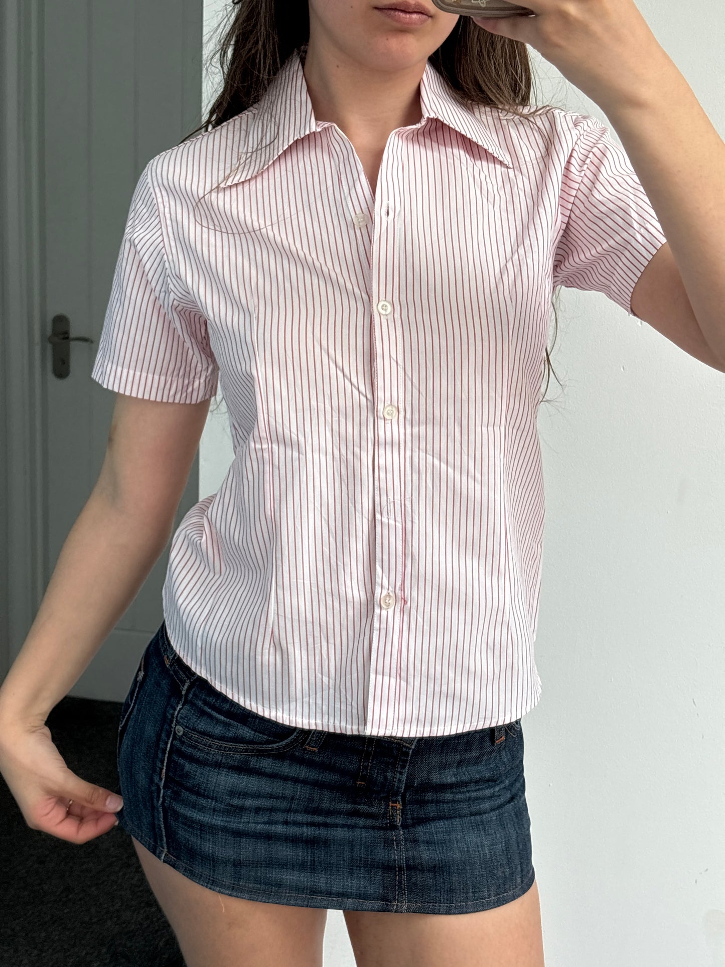 Pink Striped Shirt - S/M