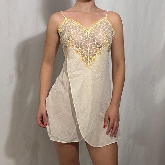 Vintage Y2K lingerie slip dress - Small