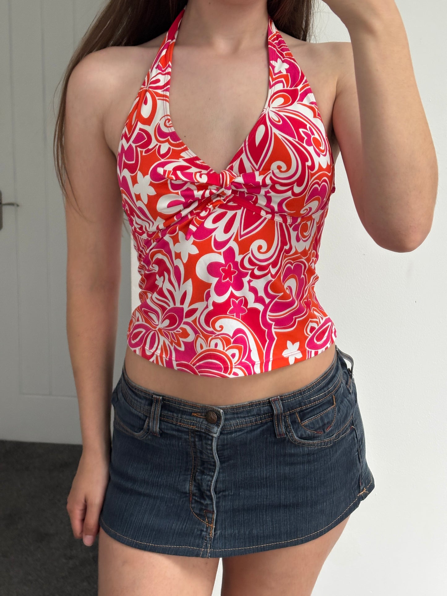 Floral Halter Neck Top - XS