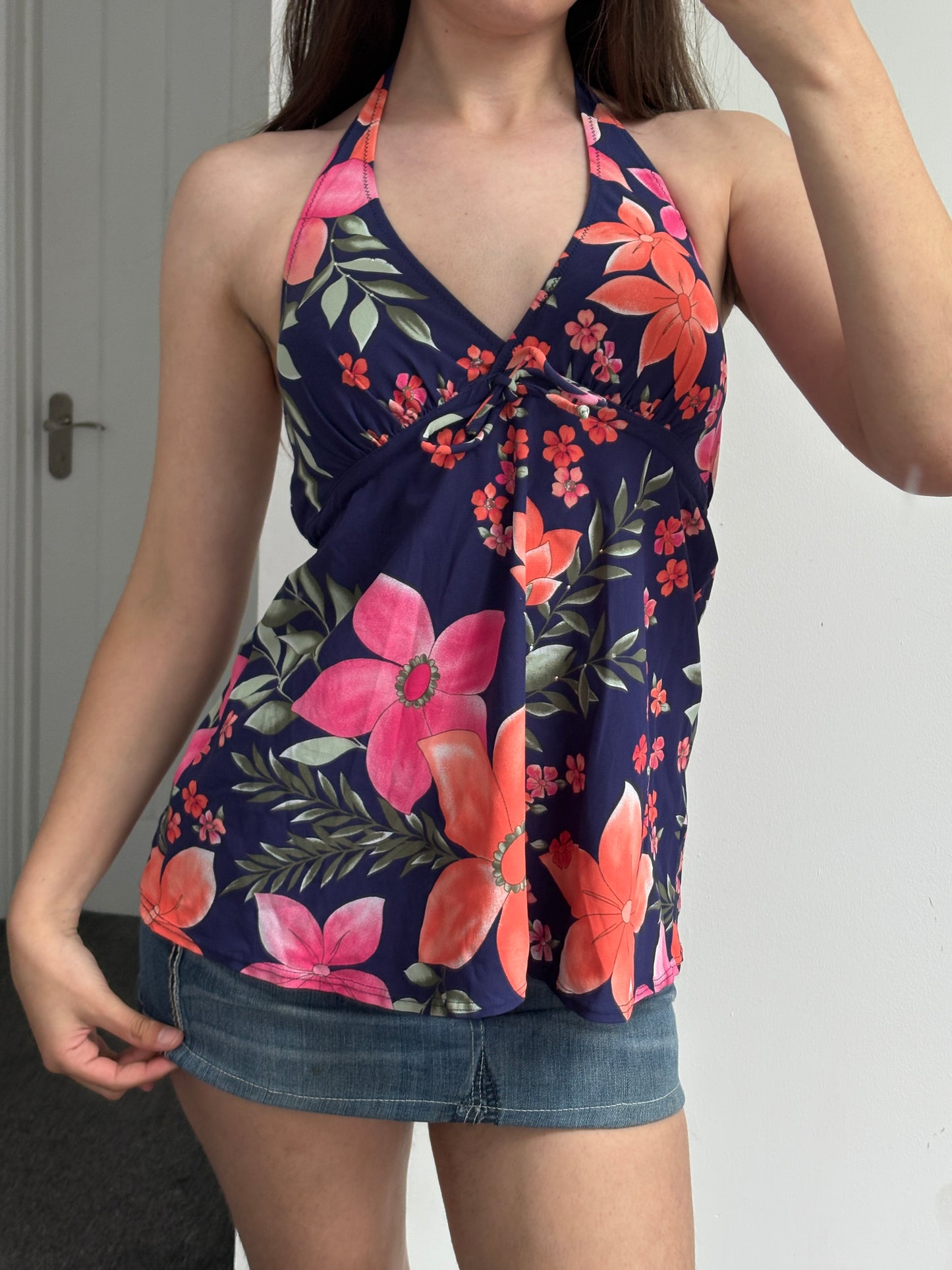 Floral Halter neck Top - Medium