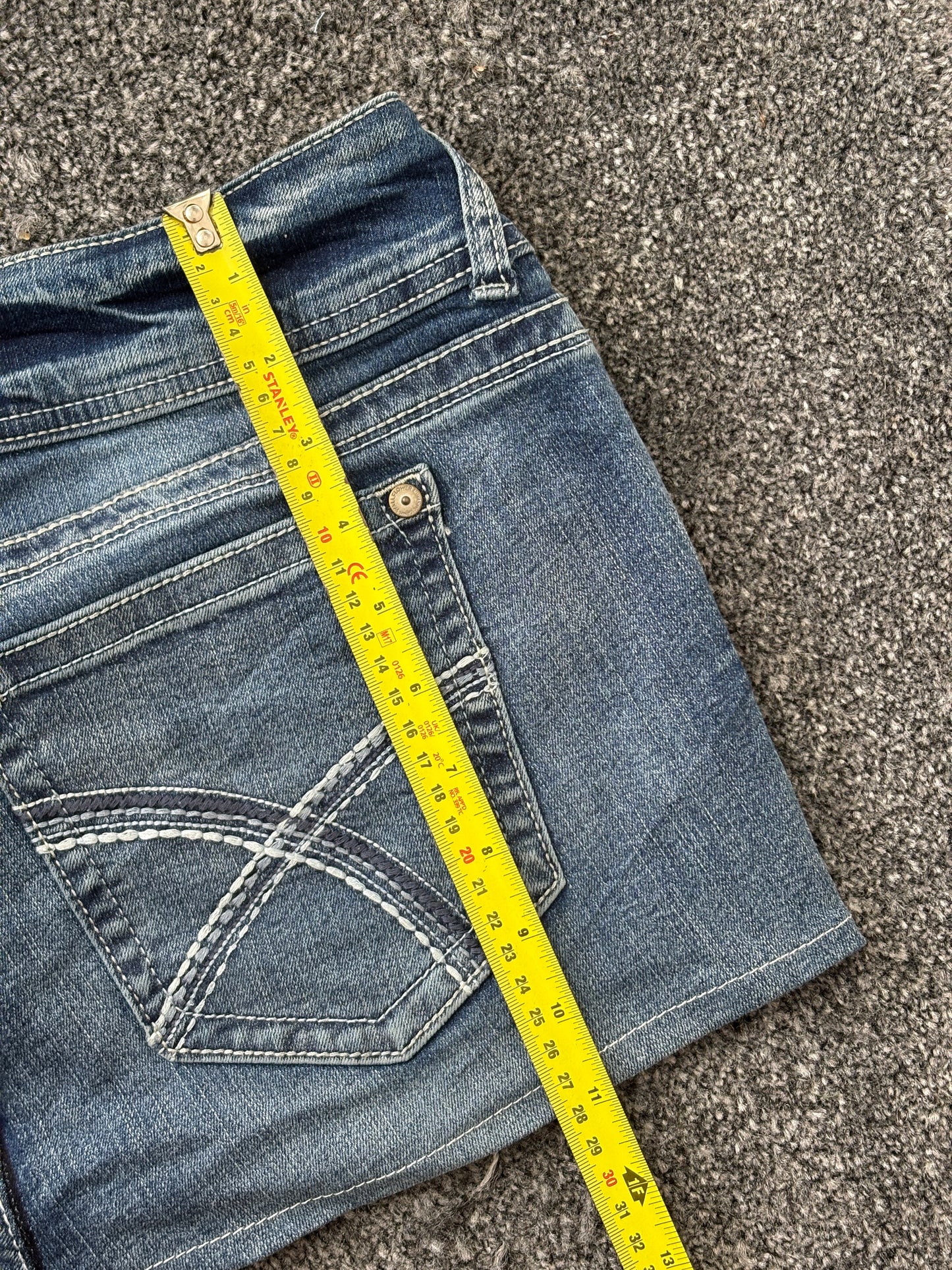 Low Waist Denim Mini Skirt - W32