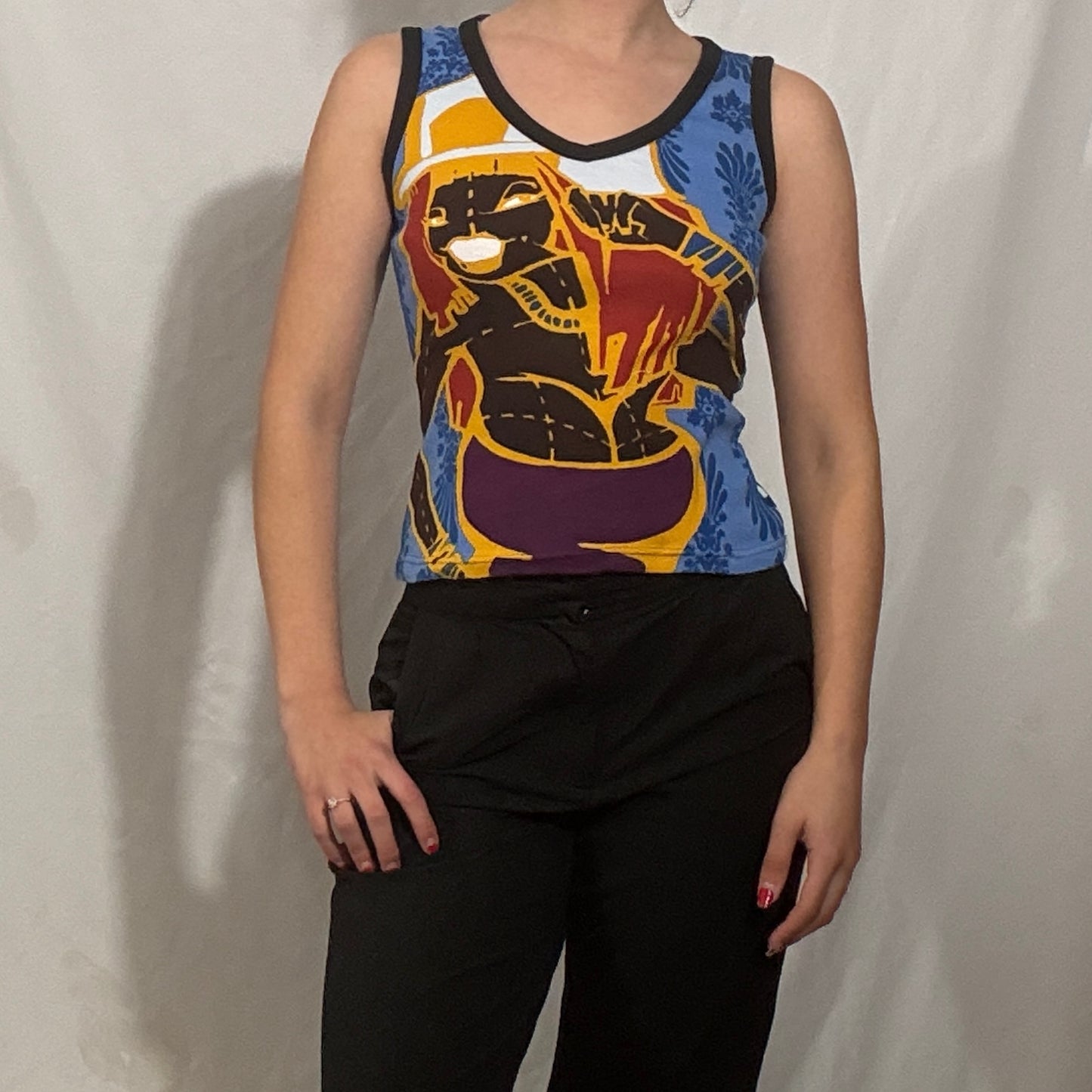 Vintage Y2K hayes deadstock graphic vest top - Sml