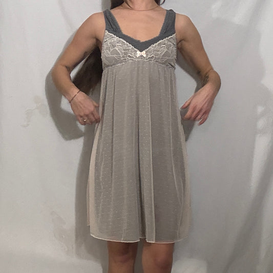 Vintage Y2K sheer slip dress - Medium