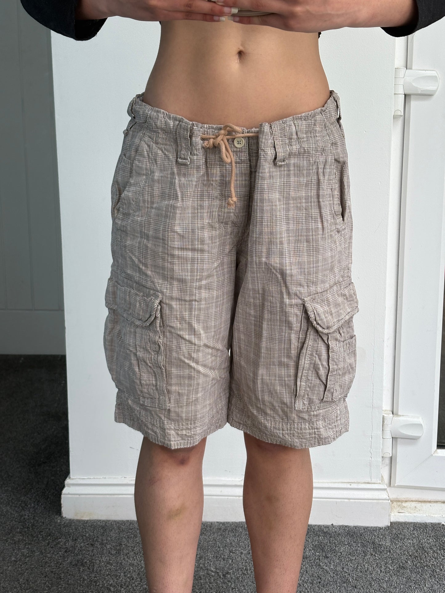Plaid Cargo Shorts - S/M