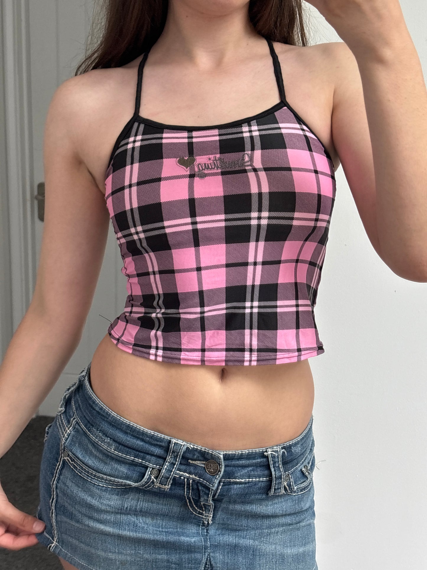 Plaid Crop Top - Small