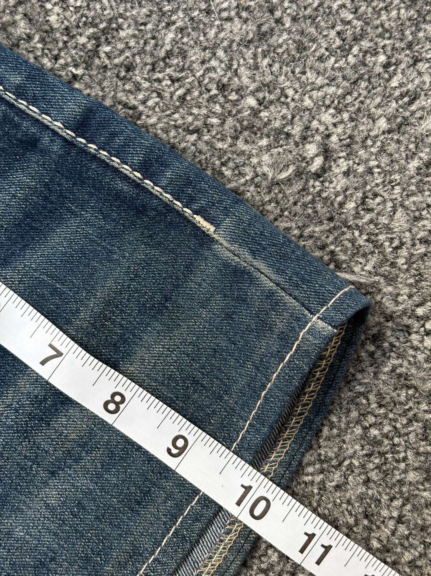Denim Low Waist Micro Mini Skirt - W32