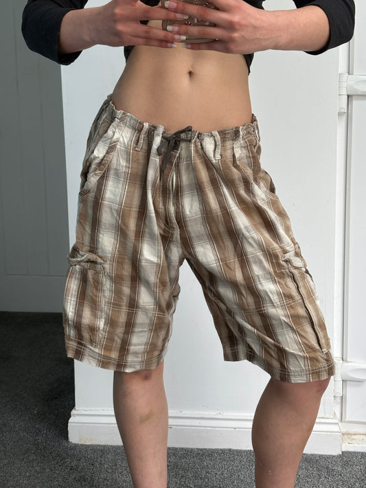Plaid Cargo Shorts - W38