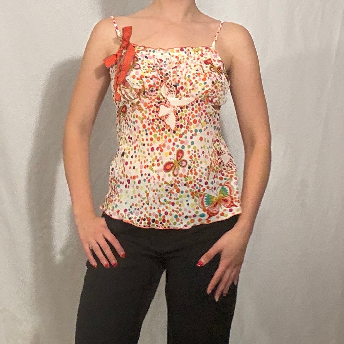 Vintage Y2K butterfly cami top - Medium