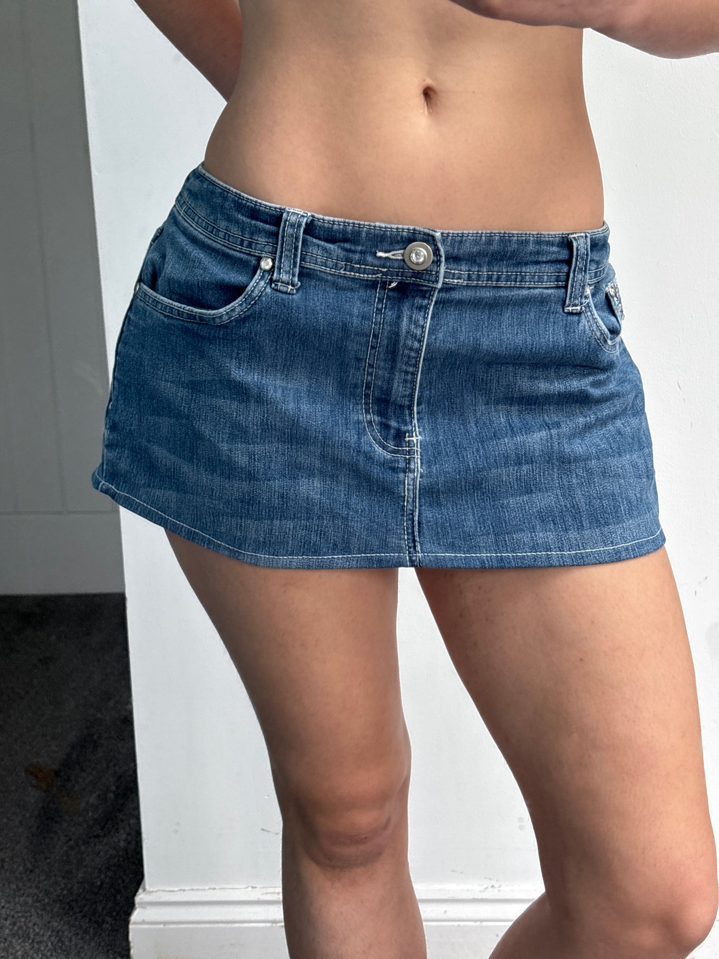 Low waist Denim Mini Skirt - W34