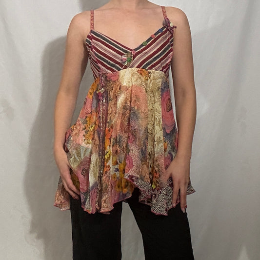 Vintage Y2K graphic print cami top - Small