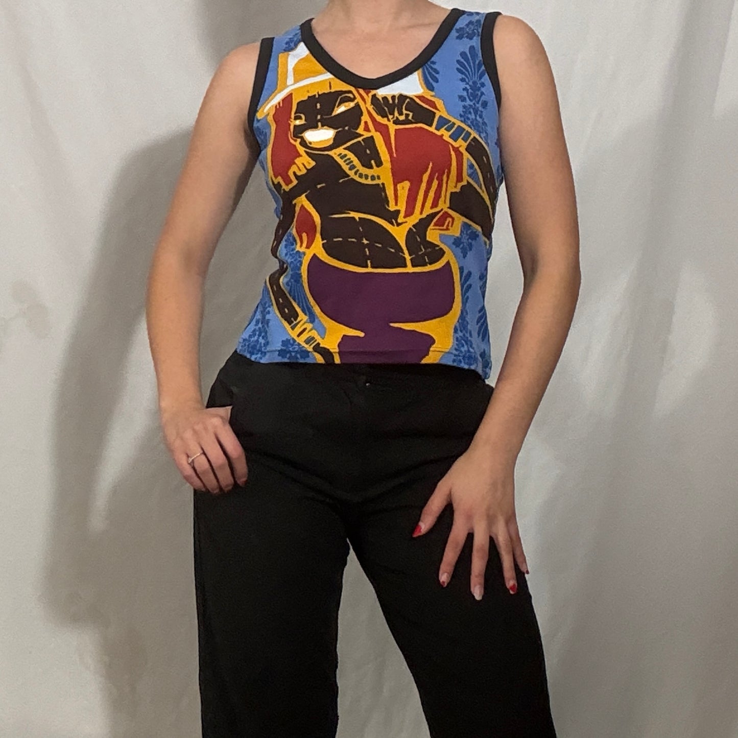 Vintage Y2K hayes deadstock graphic vest top - Medium