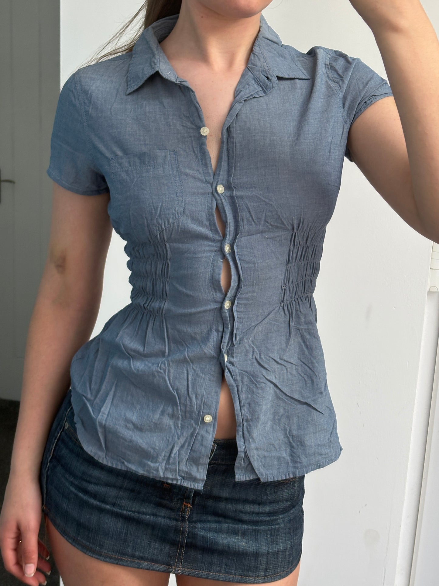 Gap Cinched Waist Shirt - XXS