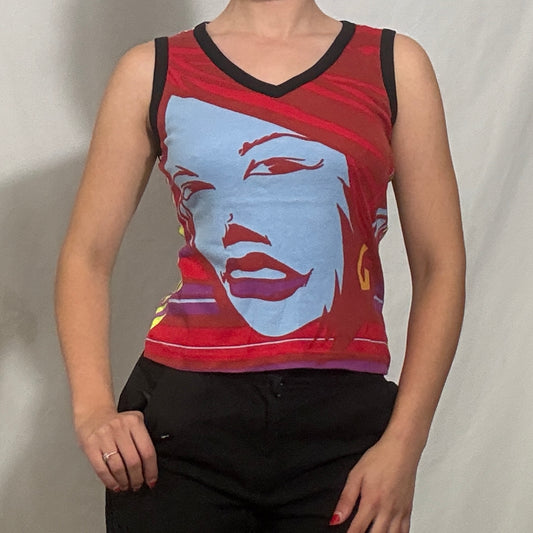 Vintage Y2K hayes deadstock graphic vest top - Medium