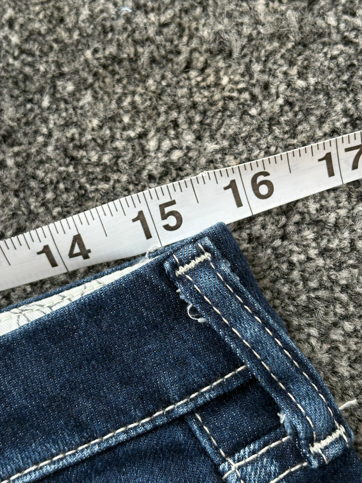 Low Waist Denim Micro Mini Skirt - W31