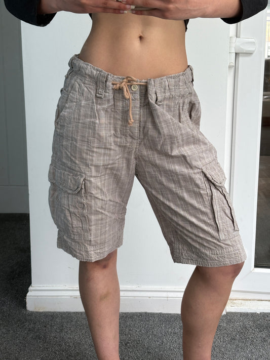 Plaid Cargo Shorts - S/M