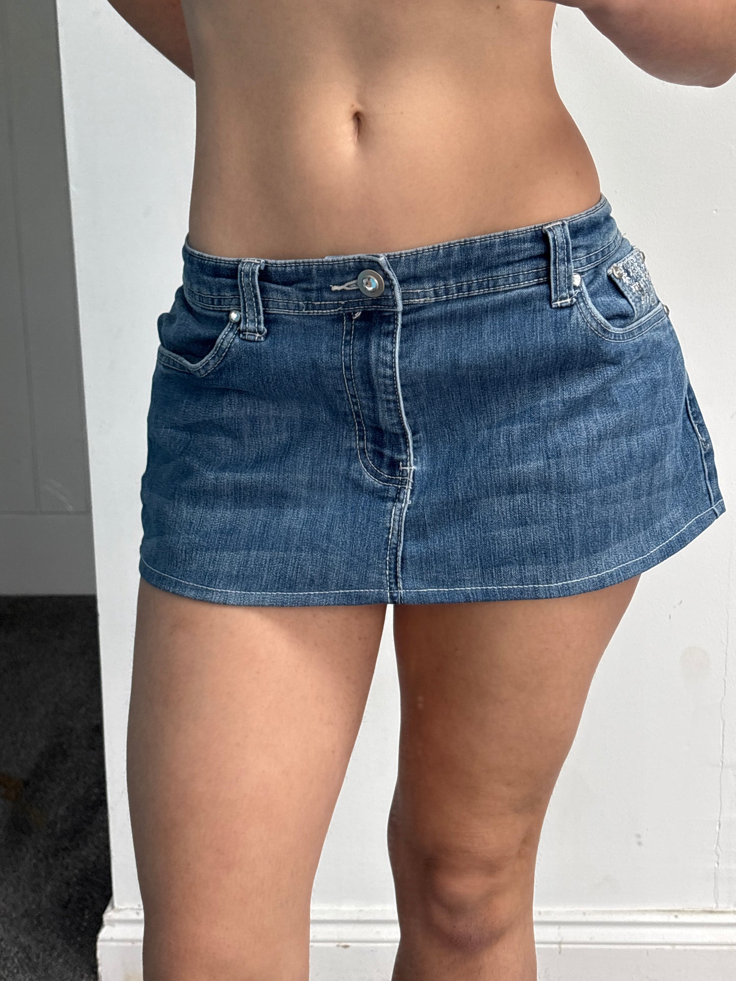 Low waist Denim Mini Skirt - W34