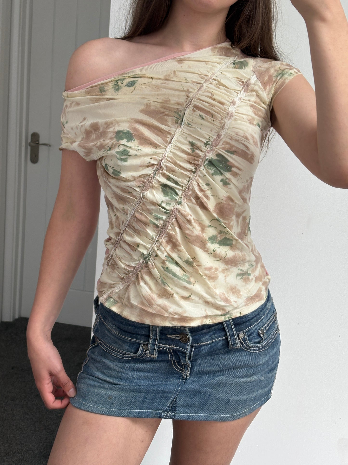 Floral Fairy Ruffle Top - Medium