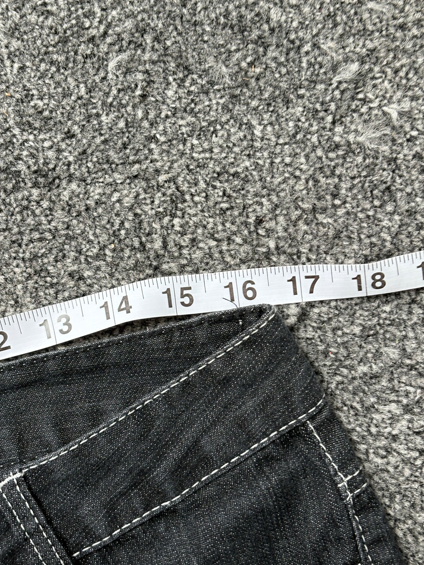 Low Waist Denim Micro Mini Skirt - W33