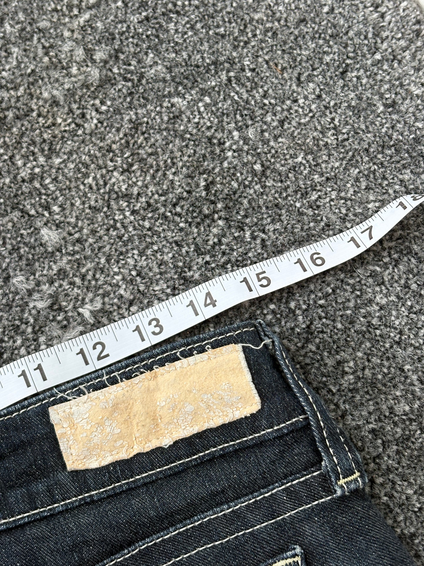 Low Waist Denim Micro Mini Skirt - W30