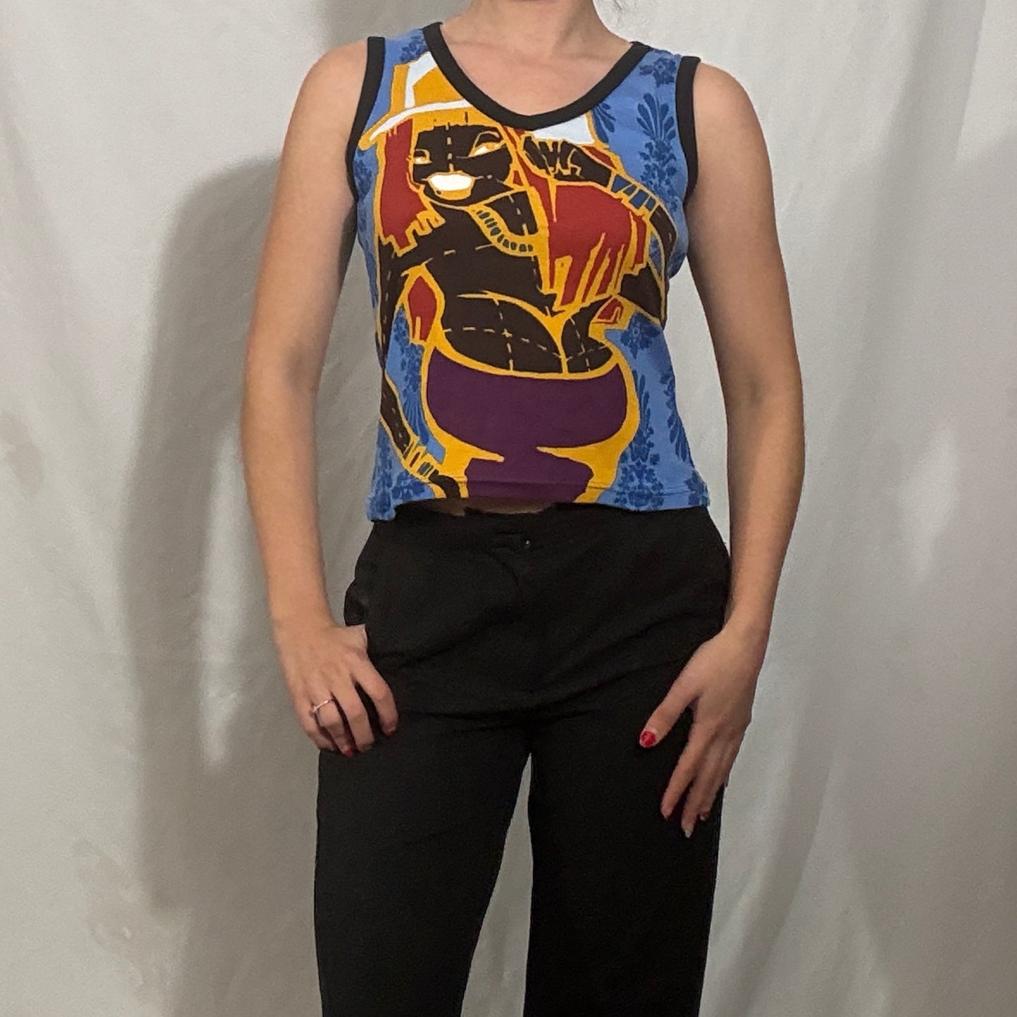 Vintage Y2K hayes deadstock graphic vest top - Medium