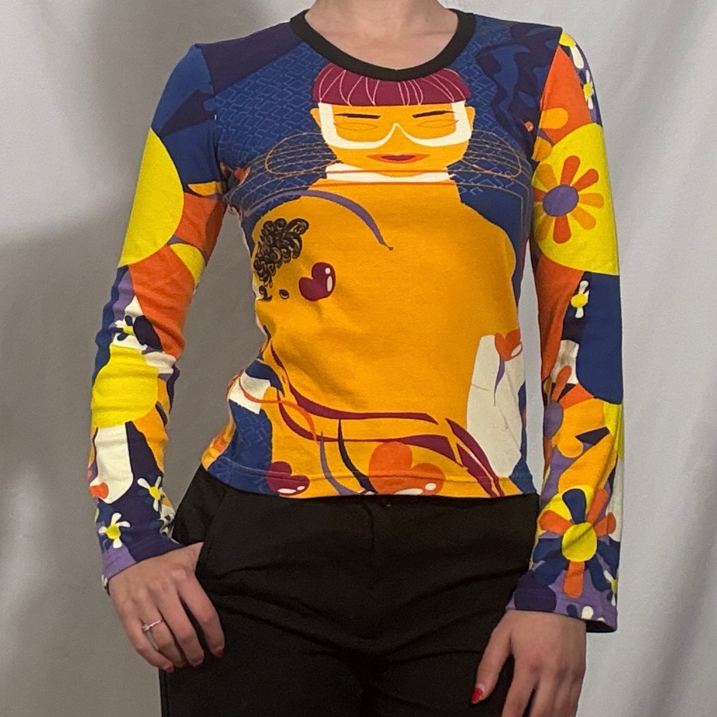 Vintage Y2K hayes deadstock long sleeve graphic top - S