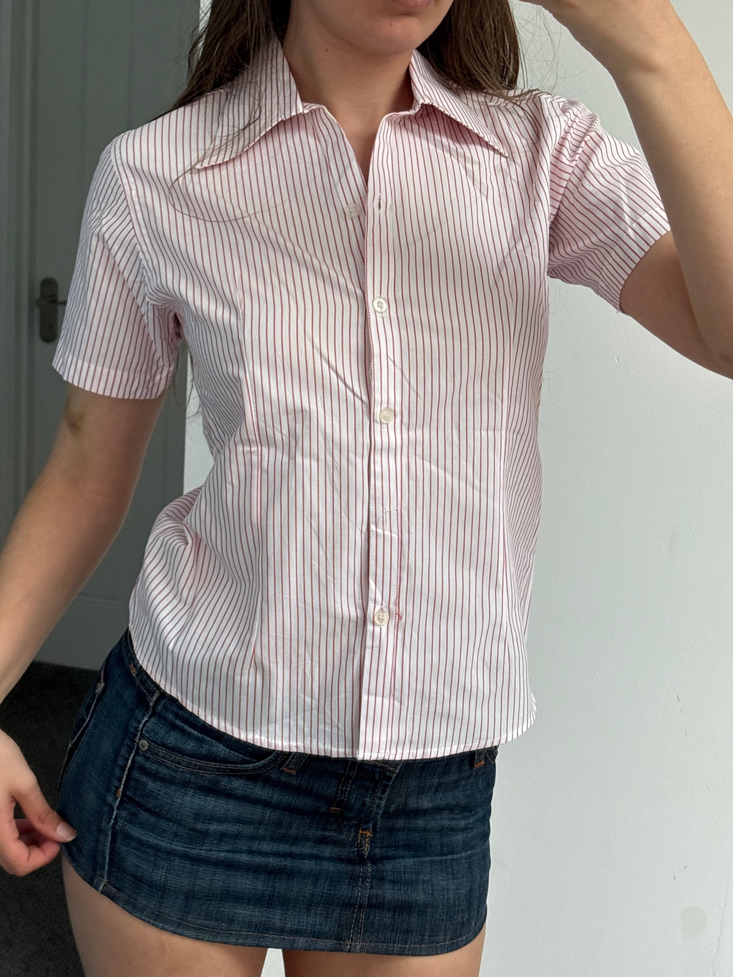 Pink Striped Shirt - S/M