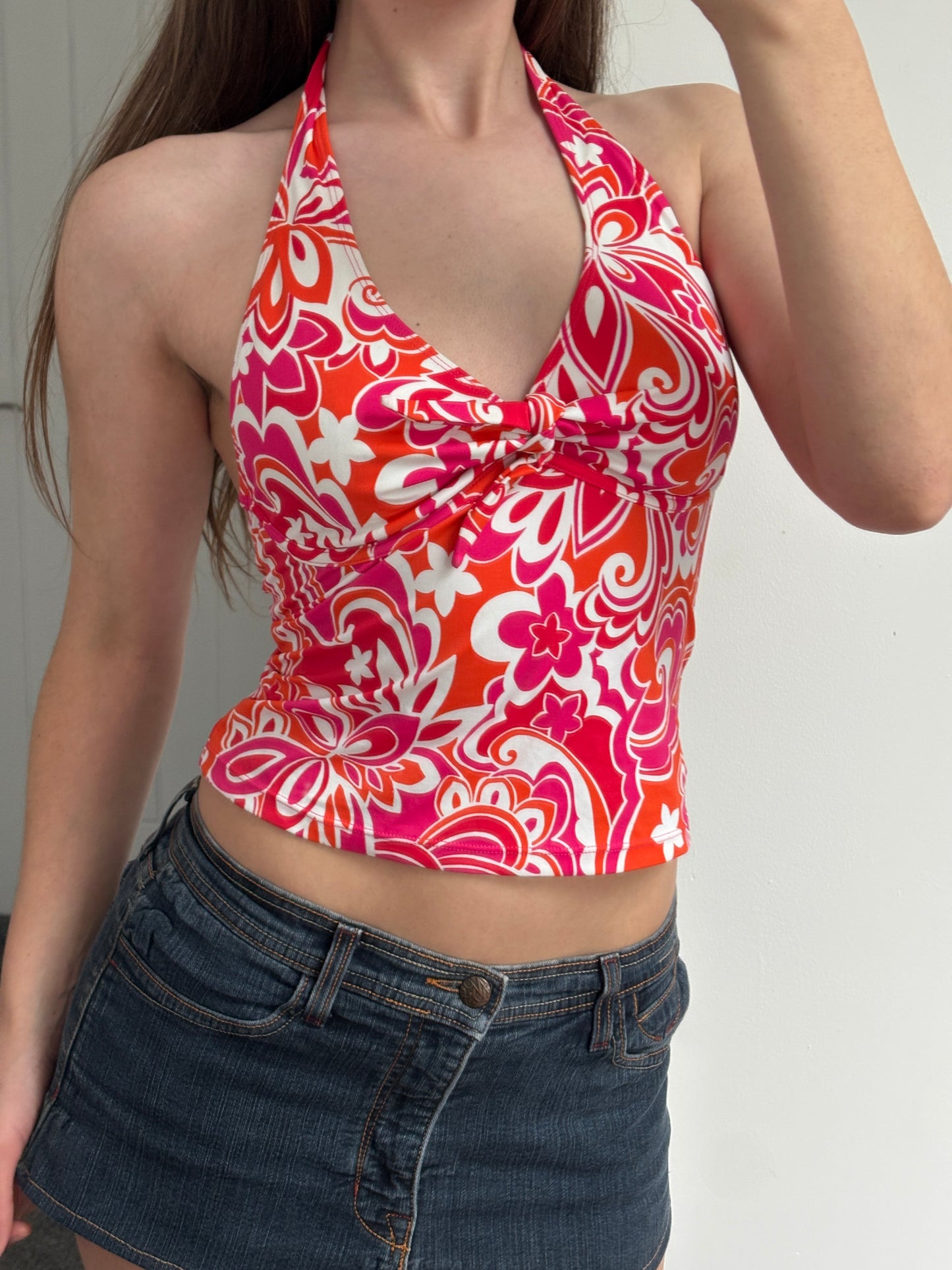 Floral Halter Neck Top - XS