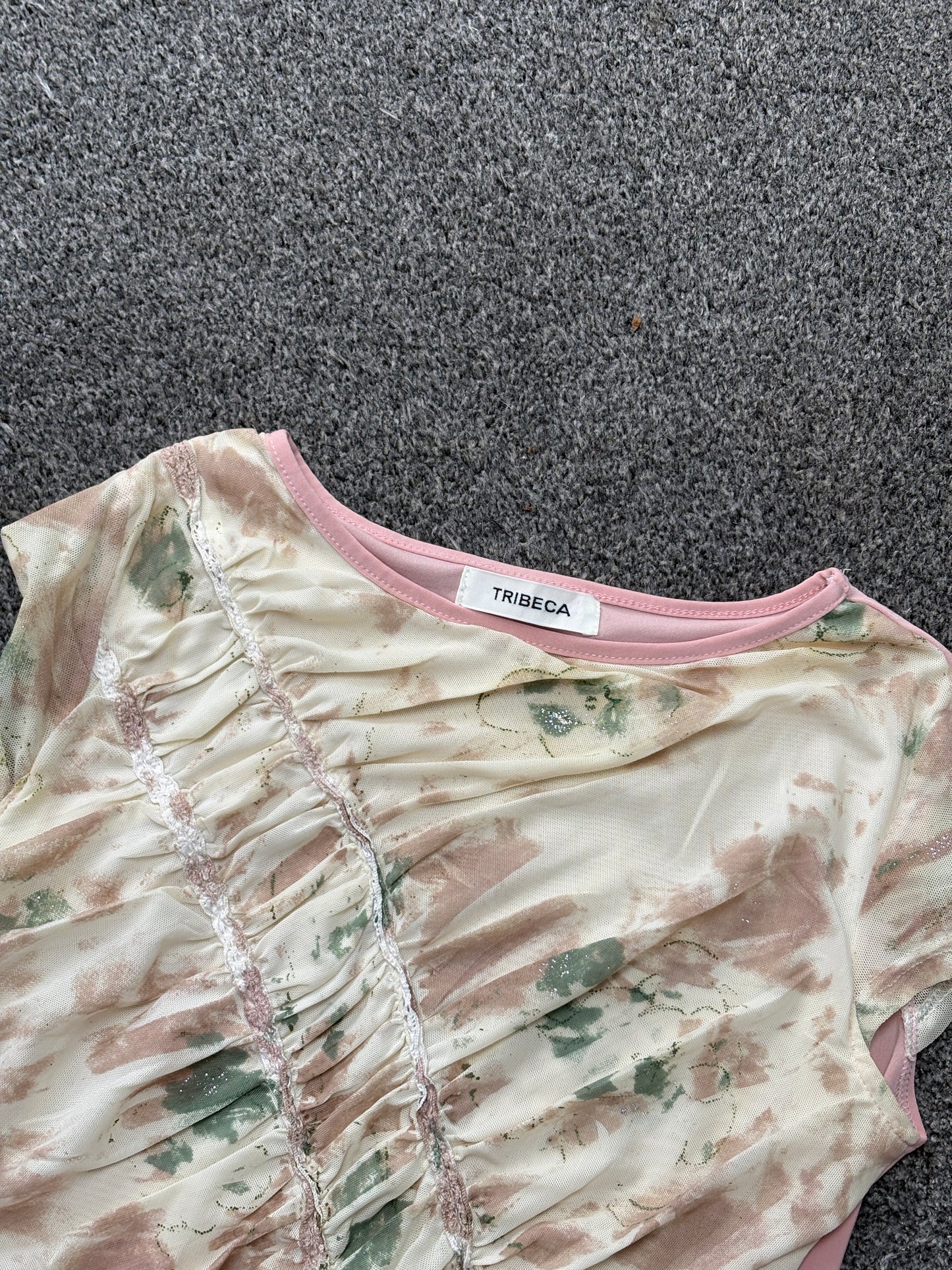 Floral Fairy Ruffle Top - Medium