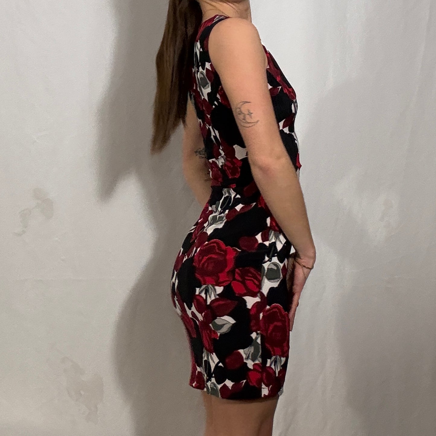 Vintage Y2K floral bodycon dress - Small