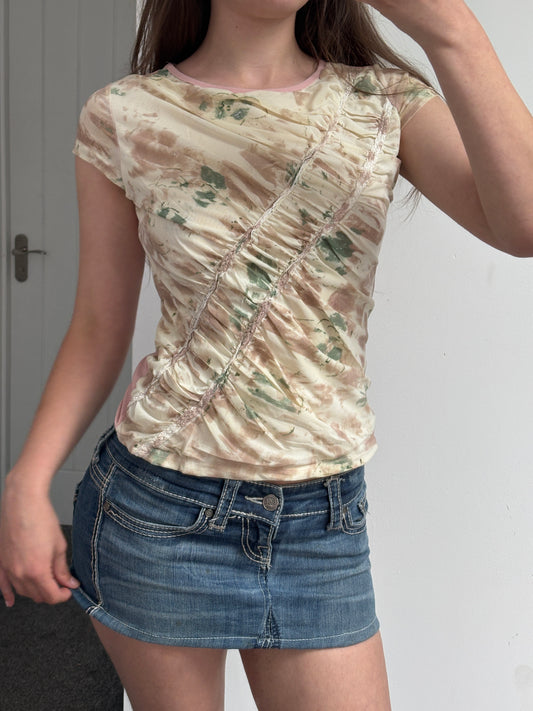 Floral Fairy Ruffle Top - Medium